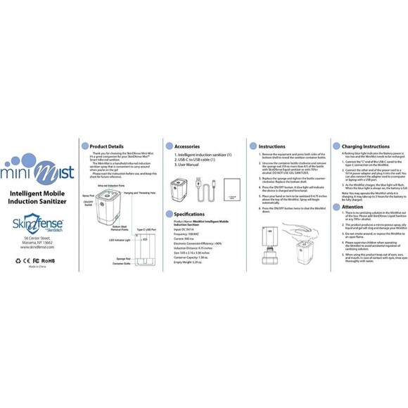 SkinDfense Sanitizing Mini-Mist Diffuser - Picture 3 of 5